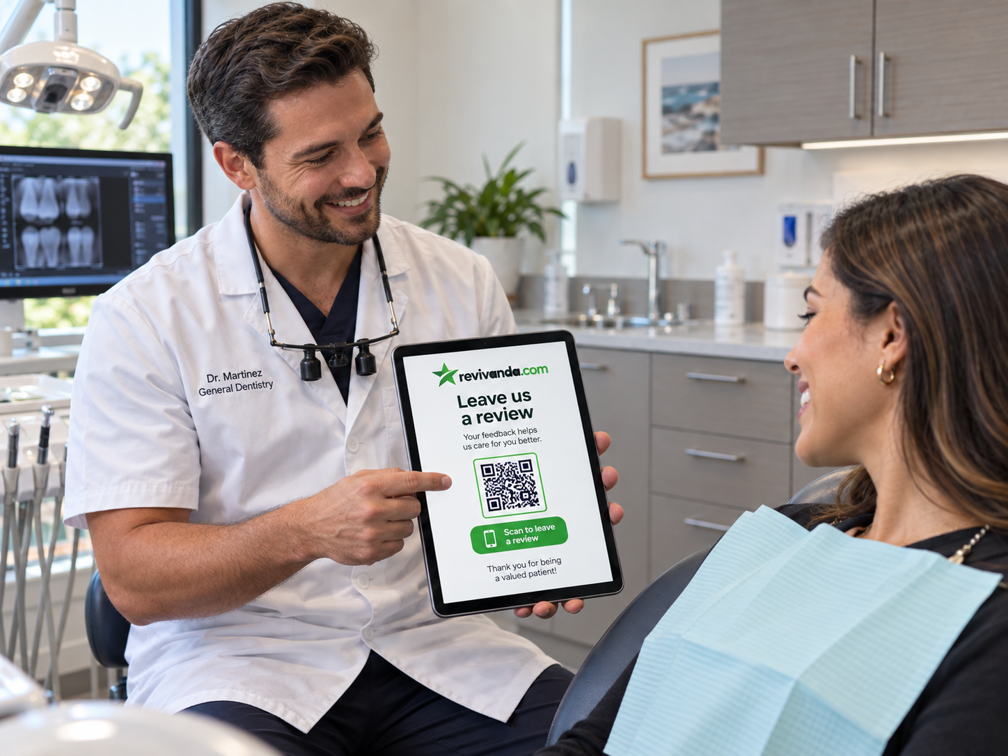 Dentists using Revivanda to collect feedback and reviews