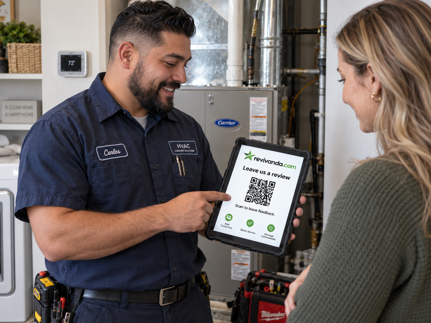 HVAC and plumbing using Revivanda